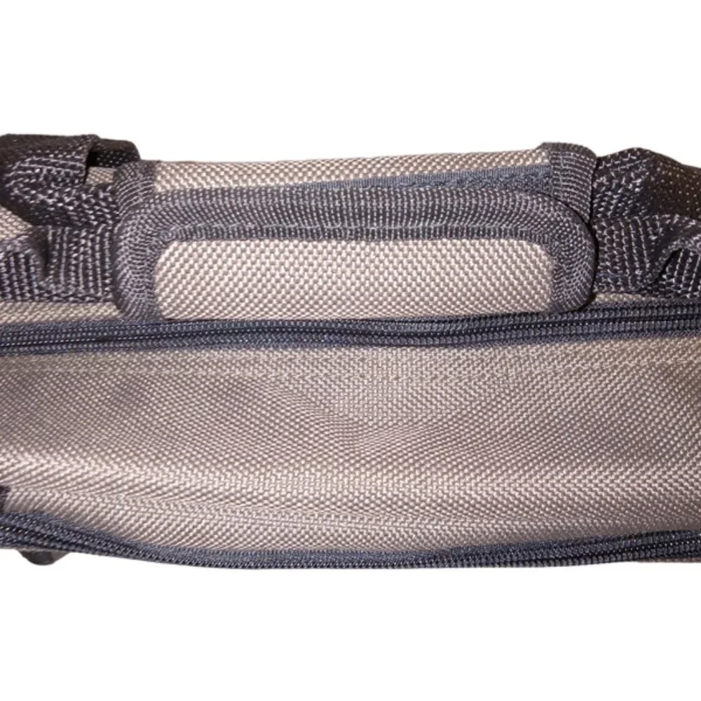 Eddie Bauer Juniper Green Canvas Travel Messenger Luggage Bag EUC